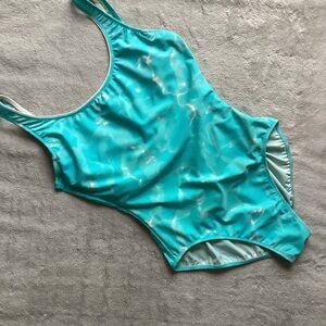 Pilpel Tie Dye Cloud Underwire One-Piece Scoop Neck Swimsuit Sz 12